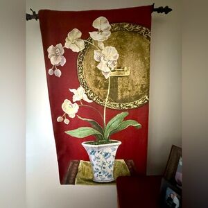 Wall hanging tapestry : beautiful fabric tapestry orchard design.